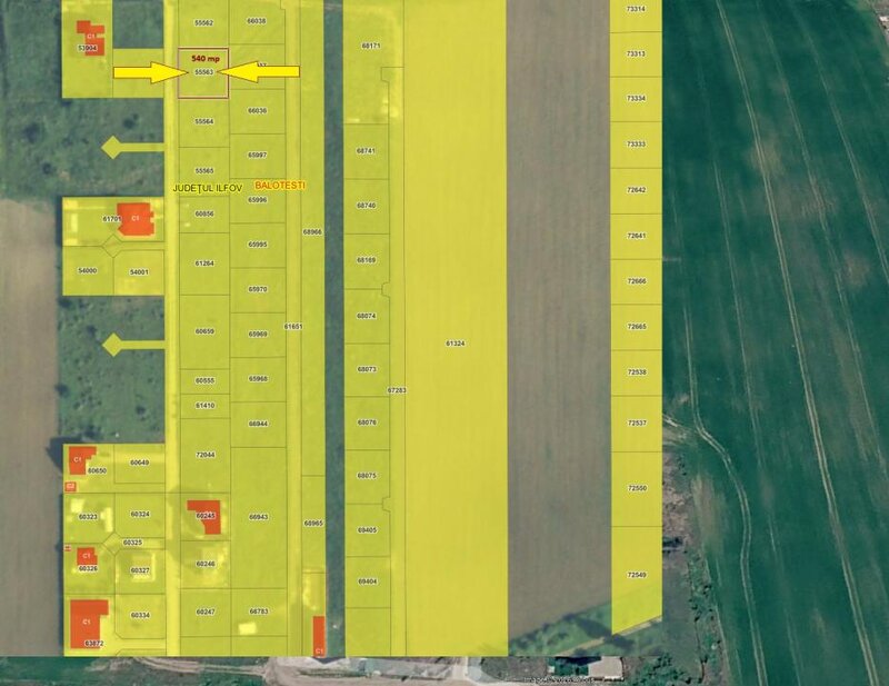 Balotesti/ Corbeanca Teren 540 mp  Proiect + Avize Autorizatie in curs